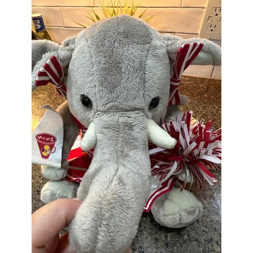 build a bear elephant with complete cheerleader‎ outfit with pom poms